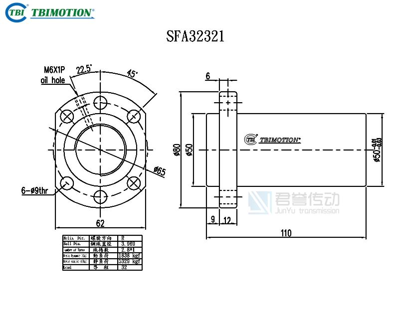 台湾tbi滚珠丝杆SFAR03232B1D