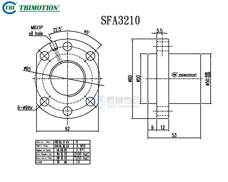 台湾tbi滚珠丝杆SFAR03210C1D